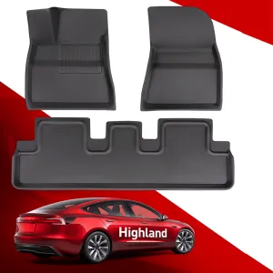 TAPTES® Floor Mats for 2024-2025 Tesla Model 3 Highland , All Weather Floor Mats for 2024-2025 Tesla Model 3