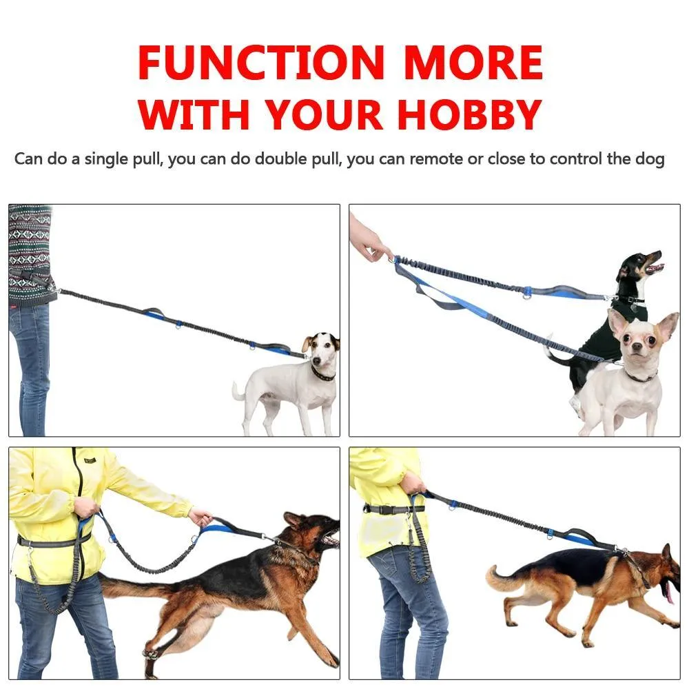 Ultimate Control: Hands-Free Leash with Dual Handle Pet Leads!